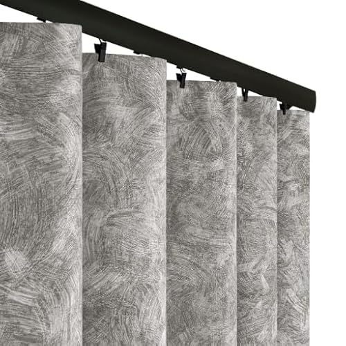 Voppi Fenstervorhang auf Kräuselband 140 x 230 cm Fenstervorhang für Wohnzimmer Schlafzimmer Wohnzimmer halbdunkel Graphit dunkelgrau mit Steinmuster Voppi Fenstervorhang auf Kräuselband 140 x 230 cm Fenstervorhang für Wohnzimmer Schlafzimmer Wohnzimmer halbdunkel Graphit dunkelgrau mit Steinmuster von Voppi sunshine at home