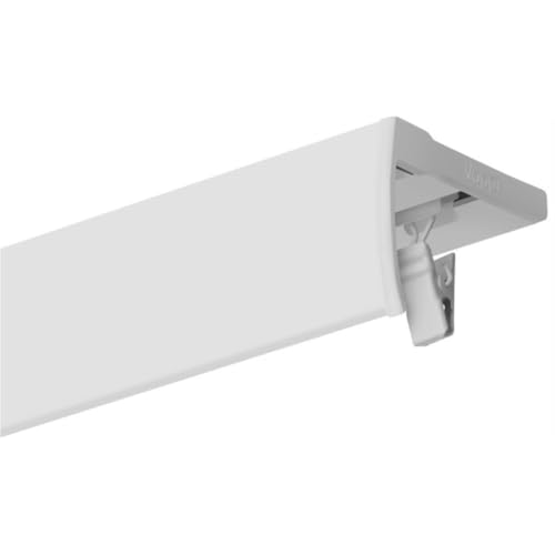 Voppi Gardinenstange Einzeln mit Abdeckblende aus Aluminium 260 cm langlebig leicht mit Abdeckung in weiß für Zuhause Büro Loft mit Froschrollen Voppi Gardinenstange Einzeln mit Abdeckblende aus Aluminium 260 cm langlebig leicht mit Abdeckung in weiß für Zuhause Büro Loft mit Froschrollen von Voppi sunshine at home