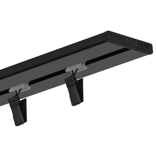 Voppi Gardinenstange Einzelschiene Small mit Froschrollen lang 600cm schwarz elegant modern für alle Räume Voppi Gardinenstange Einzelschiene Small mit Froschrollen lang 600cm schwarz elegant modern für alle Räume von Voppi sunshine at home