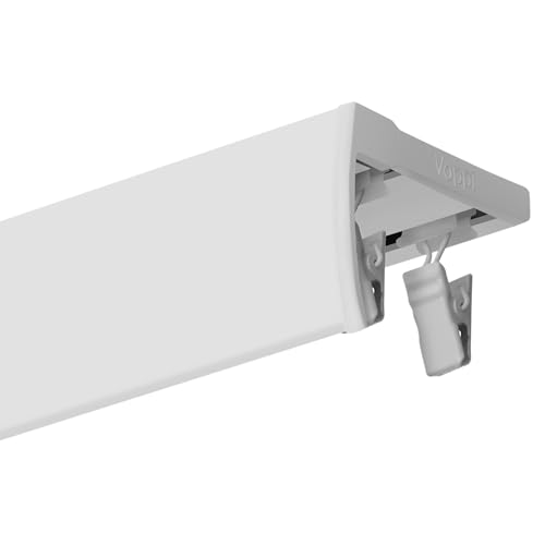 Voppi Gardinenstange Small Doppel Deckenschiene Abdeckblende Aluminium weiß 460cm lang leicht inkl. modernen Raumrollen lang Voppi Gardinenstange Small Doppel Deckenschiene Abdeckblende Aluminium weiß 460cm lang leicht inkl. modernen Raumrollen lang von Voppi sunshine at home