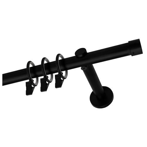 Voppi Gardinenstange schwarz kurz Loft 160cm einzeln 25mm Stahlset mit Froschrollen für Fenstervorhangvorhänge Gardinen Voppi Gardinenstange schwarz kurz Loft 160cm einzeln 25mm Stahlset mit Froschrollen für Fenstervorhangvorhänge Gardinen von Voppi sunshine at home