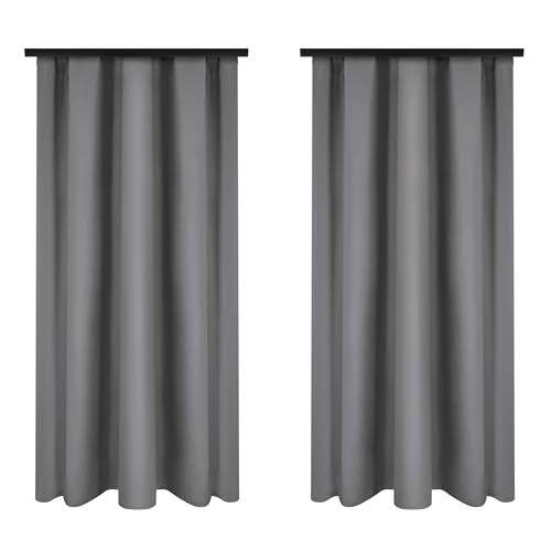 Voppi Moderne Fenstervorhänge 140 x 240 cm hellgrau Vorhänge mit Universal Kräuselband zum Aufhängen an Frosch Sicherheitsnadeln oder Tunnel schöne Innenvorhänge 2er Set Voppi Moderne Fenstervorhänge 140 x 240 cm hellgrau Vorhänge mit Universal Kräuselband zum Aufhängen an Frosch Sicherheitsnadeln oder Tunnel schöne Innenvorhänge 2er Set von Voppi sunshine at home