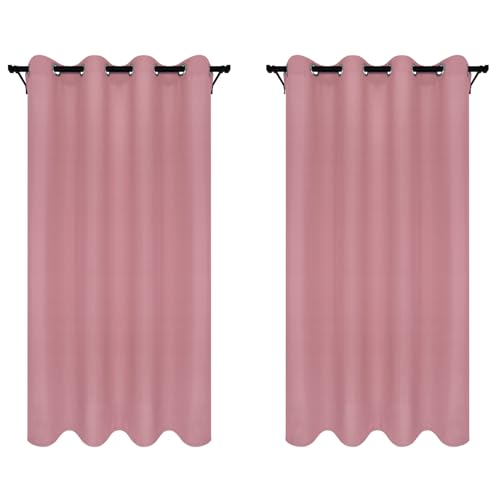 Voppi Ösenvorhang 140 x 230 cm 2er Set fertig halbverdunkelnd Dekovorhänge rosa Fenstervorhänge für Wohnzimmer Esszimmer Wohnzimmer Voppi Ösenvorhang 140 x 230 cm 2er Set fertig halbverdunkelnd Dekovorhänge rosa Fenstervorhänge für Wohnzimmer Esszimmer Wohnzimmer von Voppi sunshine at home