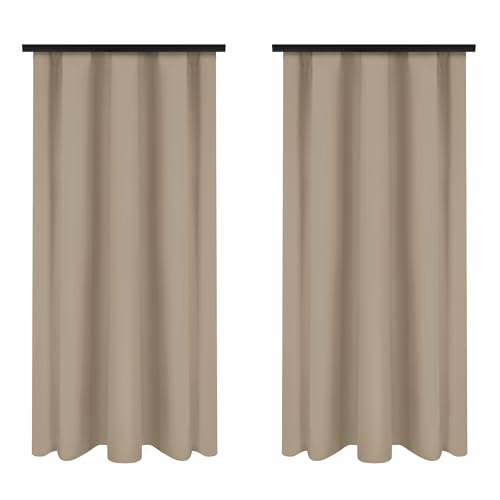 Voppi Universalvorhänge mit Kräuselband 140 x 260 cm glatt einfarbig beige Fenstervorhänge schöne klassische Dekoration für Schlafzimmer Wohnzimmer Vorhänge halbverdunkelnd 2er Set Voppi Universalvorhänge mit Kräuselband 140 x 260 cm glatt einfarbig beige Fenstervorhänge schöne klassische Dekoration für Schlafzimmer Wohnzimmer Vorhänge halbverdunkelnd 2er Set von Voppi sunshine at home