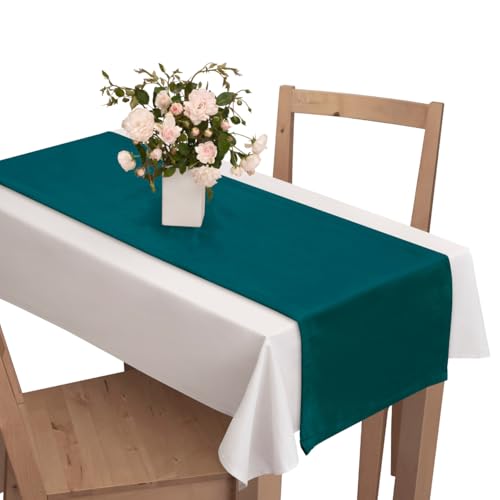 Voppi Velour-Tischdecke Velours Tischläufer Tischdeko türkis glatt 120cm Rocca Deko für Esszimmer Wohnzimmer Küche Voppi Velour-Tischdecke Velours Tischläufer Tischdeko türkis glatt 120cm Rocca Deko für Esszimmer Wohnzimmer Küche von Voppi sunshine at home