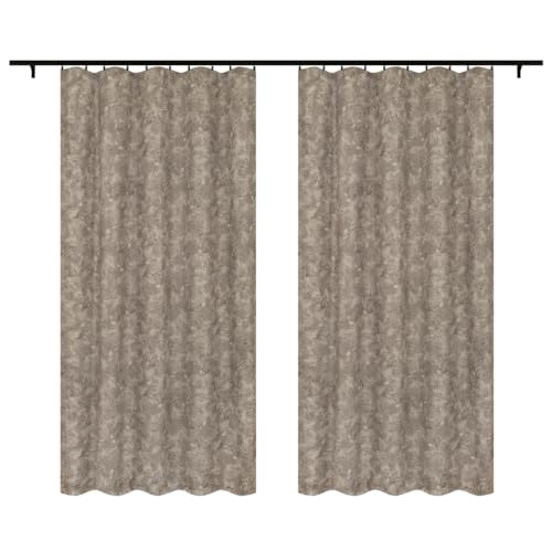 Voppi Vorhänge Wohnzimmer Schlafzimmer Esszimmer 140 x 230 cm halbverdunkelnde Vorhänge auf Kräuselband Ziervorhänge mit zartem steinbraun - 2er Set Voppi Vorhänge Wohnzimmer Schlafzimmer Esszimmer 140 x 230 cm halbverdunkelnde Vorhänge auf Kräuselband Ziervorhänge mit zartem steinbraun - 2er Set von Voppi sunshine at home