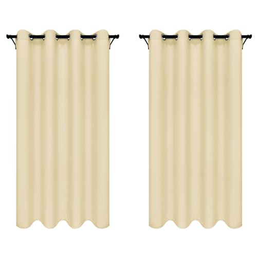Voppi Vorhang Glatt Feine Ecru 2 Stück 140x250 von Voppi sunshine at home