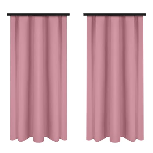 Voppi Vorhang mit Kräuselband 140 x 230 cm - 2er Set halbverdunkelnd blickdicht rosa Fenstervorhang für Wohnzimmer Schlafzimmer Schöne Deko Vorhänge für Zuhause Voppi Vorhang mit Kräuselband 140 x 230 cm - 2er Set halbverdunkelnd blickdicht rosa Fenstervorhang für Wohnzimmer Schlafzimmer Schöne Deko Vorhänge für Zuhause von Voppi sunshine at home