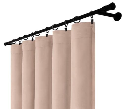 Voppi Vorhang mit Kräuselband 140x260 cm lang Dicker Velours Vorhang beige Blickdicht eleganter Dekovorhang für alle Räume Blickdicht Fenstervorhänge Voppi Vorhang mit Kräuselband 140x260 cm lang Dicker Velours Vorhang beige Blickdicht eleganter Dekovorhang für alle Räume Blickdicht Fenstervorhänge von Voppi sunshine at home