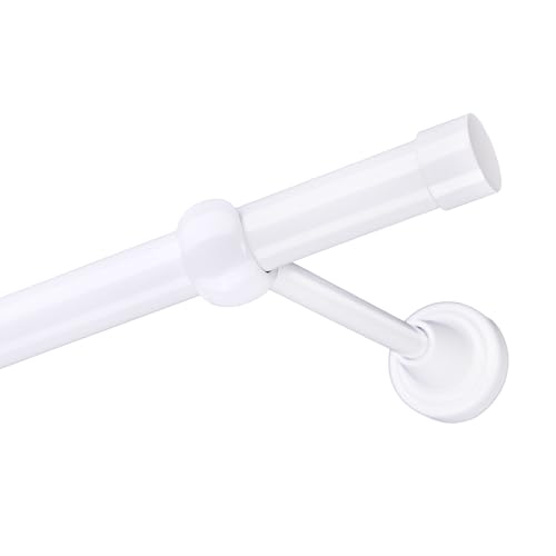 Voppi weiß Gardinenstange Stahl 420 cm Modern Stahl robust lang mit Abschlüssen modern Wandbefestigungeinfache Montage von Voppi sunshine at home
