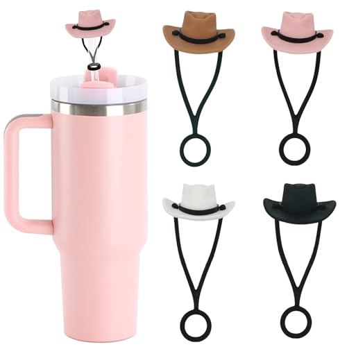 Vordpe 4 Stück Silikon Cowboyhut Strohhalm Abdeckung, für Stanley Cup Zubehör, Staubdichter Wiederverwendbarer, Cup Strohhalm Abdeckung für Stanley Cup 40 oz 30 oz Vordpe 4 Stück Silikon Cowboyhut Strohhalm Abdeckung, für Stanley Cup Zubehör, Staubdichter Wiederverwendbarer, Cup Strohhalm Abdeckung für Stanley Cup 40 oz 30 oz von Vordpe