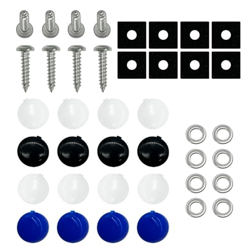 Vordpe 8 Set Kennzeichen Schrauben, Kennzeichenbefestigung mit Abdeckkappen, Diebstahlsicher Schrauben, Edelstahl 304 Zubehör für Kennzeichenhalterschrauben Vordpe 8 Set Kennzeichen Schrauben, Kennzeichenbefestigung mit Abdeckkappen, Diebstahlsicher Schrauben, Edelstahl 304 Zubehör für Kennzeichenhalterschrauben von Vordpe