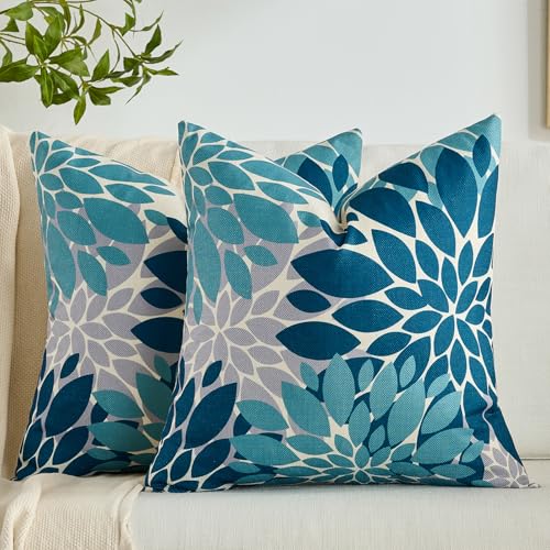 Kissenbezug Blaugrün 45 x 45cm Moderne Kissenhülle Abstrakte Muster Geometrisch Blumen Dekokissen Sofakissen Zierkissenbezüge für Wohnzimmer Sofa Stuhl Patio Garten 2er Set Kissenbezug Blaugrün 45 x 45cm Moderne Kissenhülle Abstrakte Muster Geometrisch Blumen Dekokissen Sofakissen Zierkissenbezüge für Wohnzimmer Sofa Stuhl Patio Garten 2er Set von Voreppy