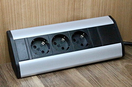 Premium Eck-Steckdose 3x Schuko für Küche, Büro aus Aluminium. Mehrfachsteckdose mit 1,8m Schuko Kabel auch als Möbelsteckdose. Steckdosenleiste ideal für Arbeitsplatte als Aufbausteckdose. Premium Eck-Steckdose 3x Schuko für Küche, Büro aus Aluminium. Mehrfachsteckdose mit 1,8m Schuko Kabel auch als Möbelsteckdose. Steckdosenleiste ideal für Arbeitsplatte als Aufbausteckdose. von Vorex