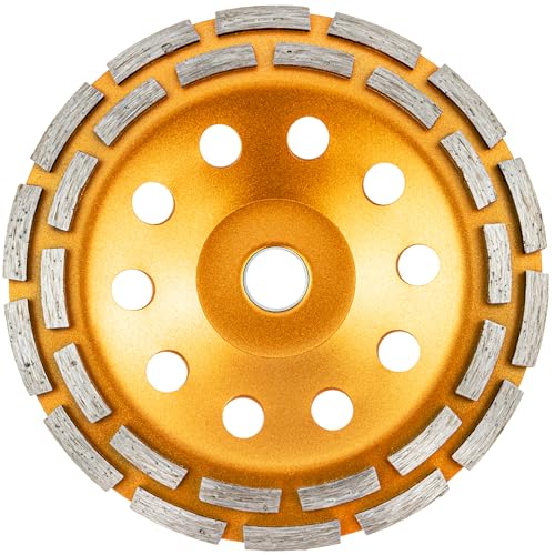 Diamant Schleiftopf 180 mm Schleifteller Diamantschleifscheibe Segment Diamanttopfschleifer Segment Betonschleifer Beton Topfschleifer Fliesenkleber Mauerwerk Naturstein Estrich von Vorfal