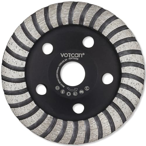 Diamantschleiftopf 125 mm Turbo – Premium Turbo-Schleiftopf für Beton, Estrich, Stein – Maximale Abtragsleistung & Hohe Geschwindigkeit, Profi-Werkzeug für Winkelschleifer von Vorfal