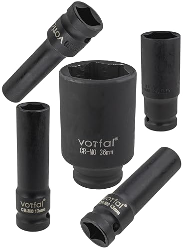 Kraft Schlagschraubernüsse 1/2" Kraftnuss 8-36mm Nuss Steckschlüssel Schlagnuss Stecknuss Steckschlüsselsätze Sechskant Einsatz (Schlüsselweite: 11 mm) von Vorfal