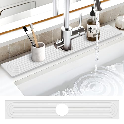 Vorisebo Stein-Wasserhahn-Matte für Küchenspüle, wasserabsorbierend, schnell trocknend, Steinschale für Waschbecken, schnell trocknender Kieselgur-Spritzschutz für Badezimmer-Theke, um Vorisebo Stein-Wasserhahn-Matte für Küchenspüle, wasserabsorbierend, schnell trocknend, Steinschale für Waschbecken, schnell trocknender Kieselgur-Spritzschutz für Badezimmer-Theke, um von Vorisebo