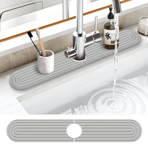 Vorisebo Stein-Wasserhahn-Matte für Küchenspüle, wasserabsorbierend, schnell trocknend, Steinschale für Waschbecken, schnell trocknender Kieselgur-Spritzschutz für Badezimmer-Theke, um Vorisebo Stein-Wasserhahn-Matte für Küchenspüle, wasserabsorbierend, schnell trocknend, Steinschale für Waschbecken, schnell trocknender Kieselgur-Spritzschutz für Badezimmer-Theke, um von Vorisebo