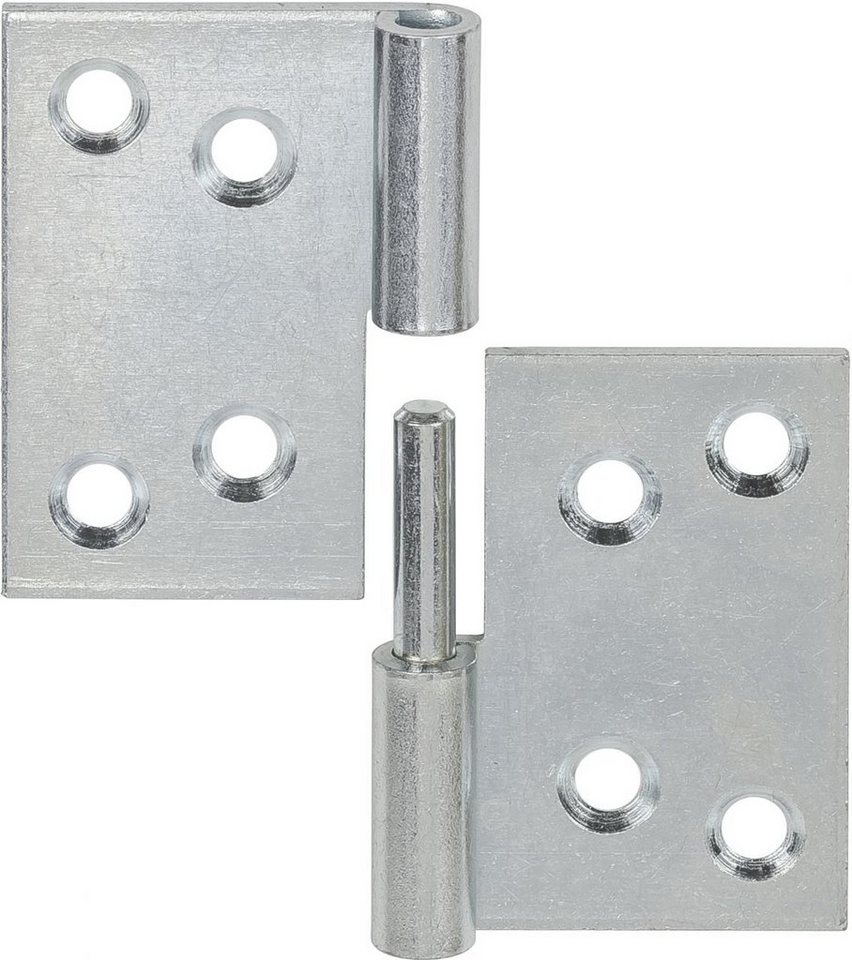 Vormann WC-Deckel-Scharnier Vormann Aushebescharniere verzinkt 60 x 80 mm von Vormann