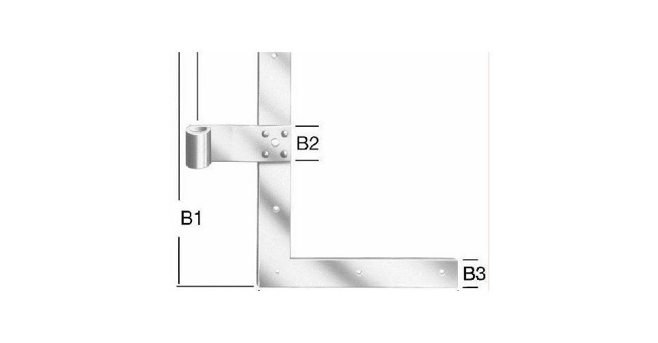 Vormann WC-Deckel-Scharnier Vormann Winkelband 25 x 20 cm von Vormann