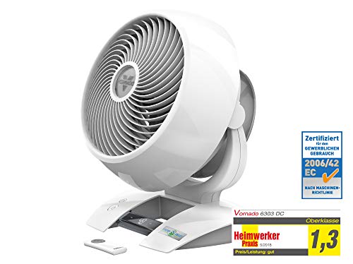 Vornado 6303DC - Energiesparender Ventilator mit 99 Stufen stufenlos regelbar - inkl. Timer und Fernbedienung - bis 80qm 30dB 3-49 W von Vornado