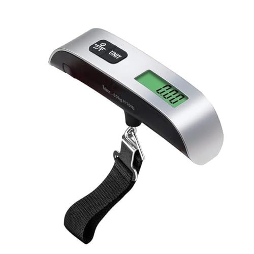 Vortex DS102 Silber Elektronisches Gepäck Nullstellen und Tara 50 kg 110 lb Anzeige bei niedrigem Batteriestand und Überlastung Touch-Schalter LCD-Display-Skala von Vortex