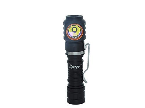 Vortex HL-2 2 in 1 Outdoor/Arbeit Dimmbare wiederaufladbare Batterie oder AA-kompatible rechtwinklige Kurbel Magnetfuß-Stirnlampe USB-Direktaufladung EDC-Taschenclip-Taschenlampe von Vortex