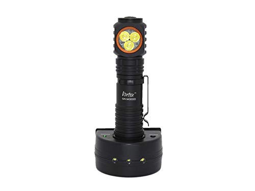 Vortex TO101 2-in-1 wiederaufladbare Arbeits- und Notfall-Ladestation, 7/24 rechtwinklige Basis, Aufladung mit bis zu 1200 Lumen, Handstativ, kompatibel mit Heimsicherheits-Taschenlampe von Vortex