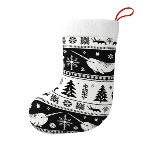Vortithora Xmas-Arctic-Wal Plüsch-Weihnachtsstrümpfe, doppelseitig, Weihnachtsstrumpf, Kamin-Dekoration für Familiengeschenke Vortithora Xmas-Arctic-Wal Plüsch-Weihnachtsstrümpfe, doppelseitig, Weihnachtsstrumpf, Kamin-Dekoration für Familiengeschenke von Vortithora