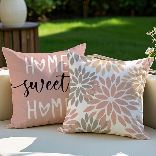 Vorysum 2er Set Kissenbezüge 45x45 cm Rosa Dahlien Outdoor Kissen Modern Kissenbezug Blumen Dekorative Sofakissen Samt Optik für Garten Sofa Wohnzimmer Bett Doppelseitiges Muster Vorysum 2er Set Kissenbezüge 45x45 cm Rosa Dahlien Outdoor Kissen Modern Kissenbezug Blumen Dekorative Sofakissen Samt Optik für Garten Sofa Wohnzimmer Bett Doppelseitiges Muster von Vorysum