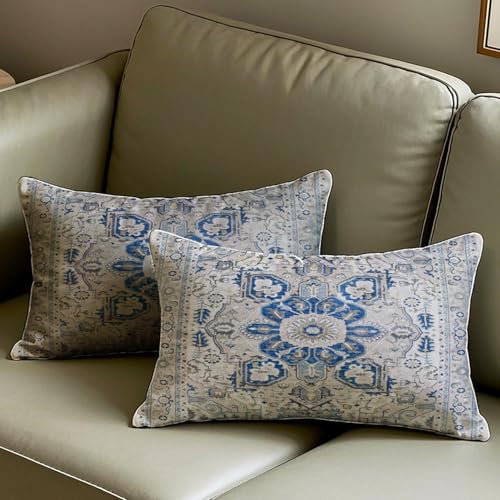 Vorysum 2er Set Kissenbezug 30x50 cm Boho Dekokissen Vintage Kissenbezüge Abstrakte Kissenhülle Kunst Sofakissen Modern Zierkissenbezüge für Wohnzimmer Schlafzimmer Couch von Vorysum