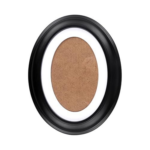 VOSAREA Vintage Oval Bilderrahmen Schwarz: 7 Zoll Antik Bilderrahmen Ovaler Holz Fotorahmen - Wand Holzbilderrahmen für Wohnzimmer Schlafzimmer Familie Geschenke von VOSAREA