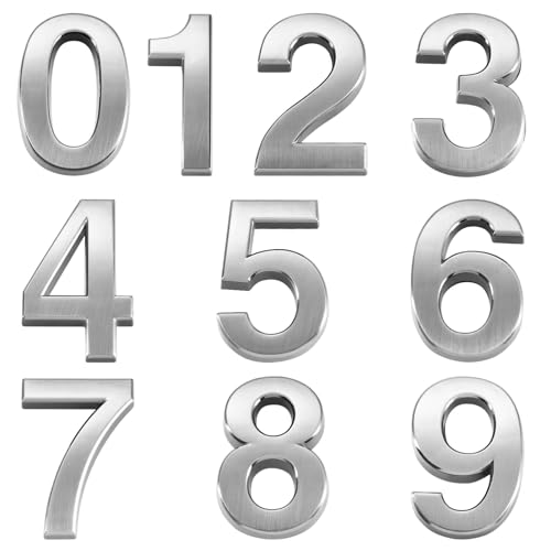 Vosarea Nummernschild, für Haus, Hotel, Adress-Zahlen, selbstklebend, Sign (0-9) von VOSAREA