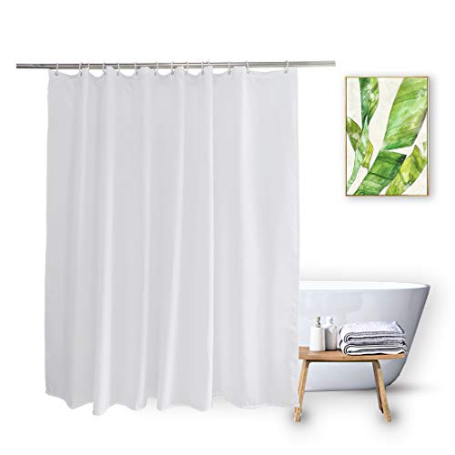 Vosign Kurzer Duschvorhang, 152,4 cm lang, wasserabweisender Stoff, Badezimmervorhang, einfarbig, weiß, Hotelqualität, maschinenwaschbar, 183 x 152 cm Vosign Kurzer Duschvorhang, 152,4 cm lang, wasserabweisender Stoff, Badezimmervorhang, einfarbig, weiß, Hotelqualität, maschinenwaschbar, 183 x 152 cm von Vosign
