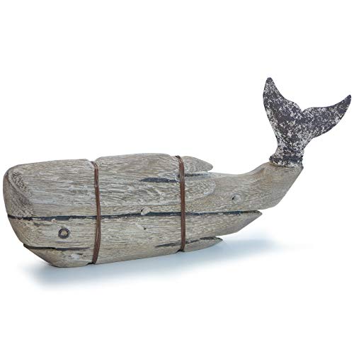 Voß Dekofigur Wal – Moderne Skulptur aus Holz und Metall – Skandinavisch Wohnen 33 cm von Voß_1