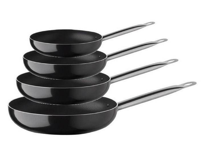 Gustav Voss Pfannen-Set Bratpfannenset PIRÄUS Induktions-Bratpfannen, Aluminium (Induktionsbratpfannenset, 4-tlg., Bratpfanne 20+24+28+32 cm) von Voss-Möbel