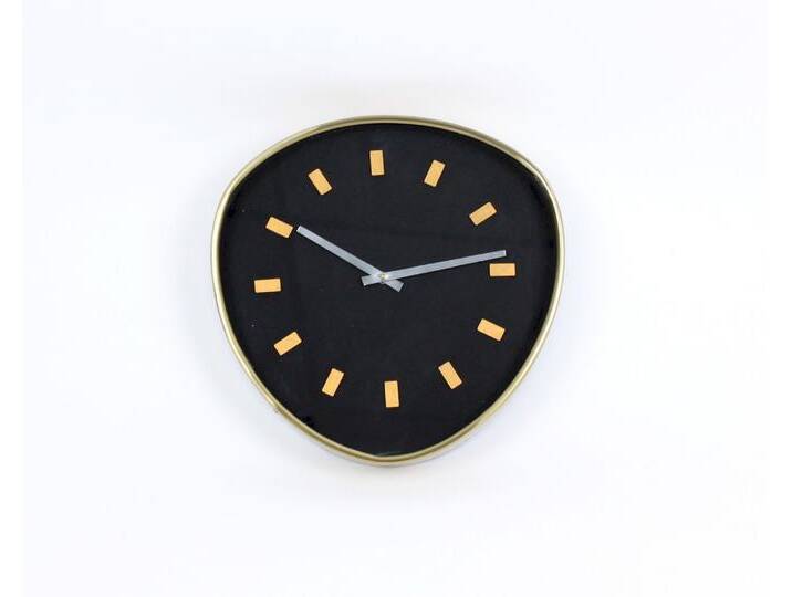 VOSS Design Wanduhr Retrospective Messing-Schwarz 35x36 cm von Voss-Möbel