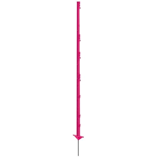 VOSS.farming 20x Weidezaunpfähle Style, 156 cm, Doppeltritt, pink von VOSS.farming