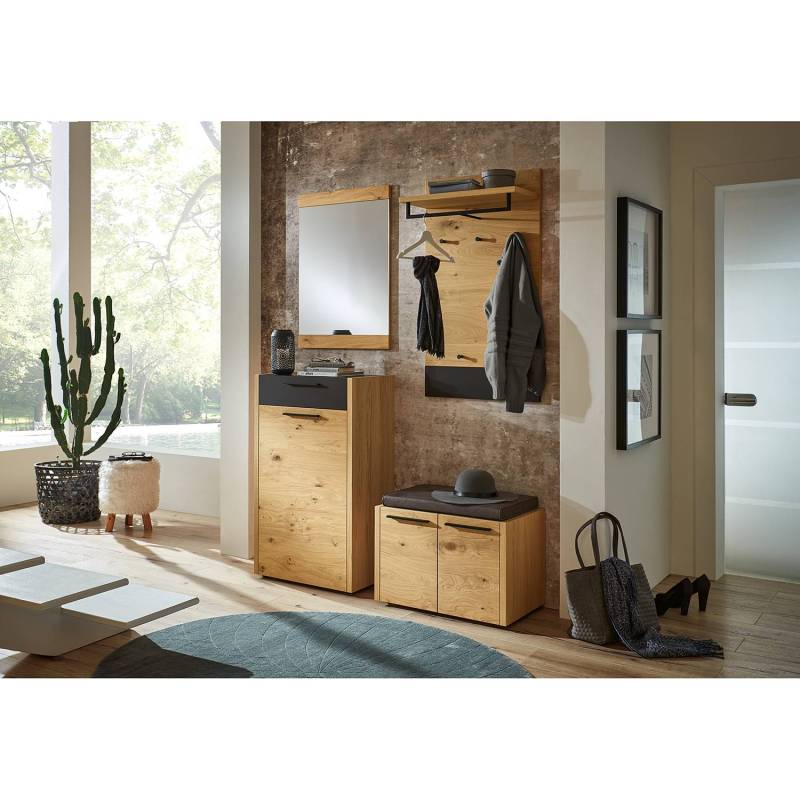 home24 Garderobenpaneel I 60cm Braun/Schwarz von home24