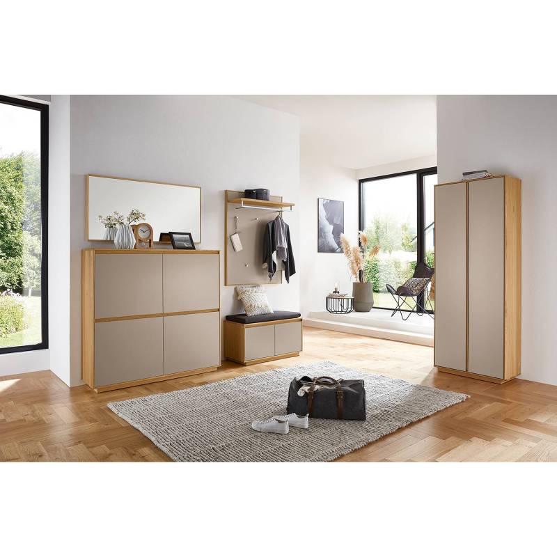 home24 Garderobenschrank V100 72 x 193 x 37cm Braun/Taupe von home24