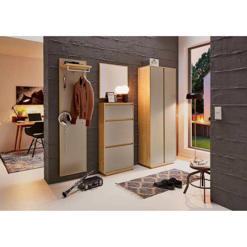 home24 Schuhkipper V100 62cm Braun/Taupe von home24