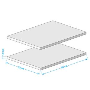 home24 Einlegeboden Allround II 2er-Set 80 x 1 x 32cm Weiß/Beige/Eiche Dekor von home24