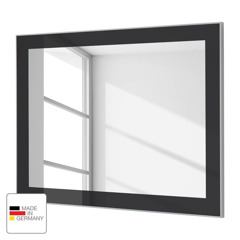 home24 Spiegel 80 x 60cm Schwarz/Grau/Anthrazit Rahmen: Spanplatte, lackiert 80 x 60cm von home24