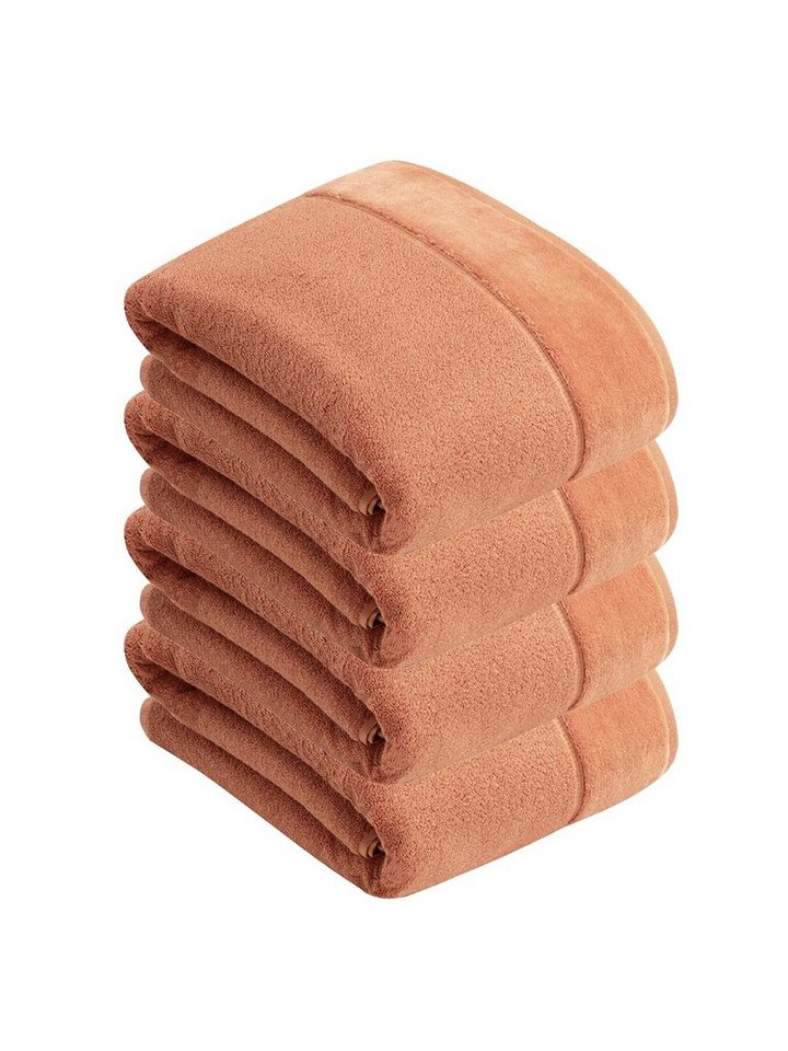Vossen Badetücher 4er Pack Badetuch 100 x 150 cm Pure, Frottier (Spar-Set, 4-St), Vegan von Vossen
