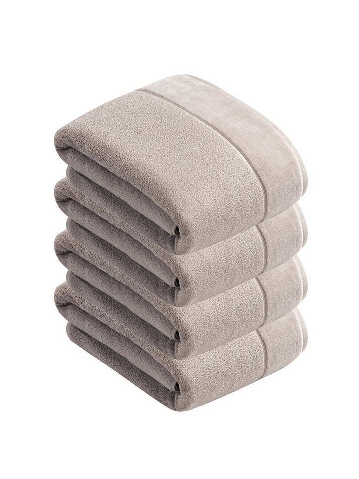 Vossen Badetücher 4er Pack Badetuch 100 x 150 cm Pure, Frottier (Spar-Set, 4-St), Vegan von Vossen