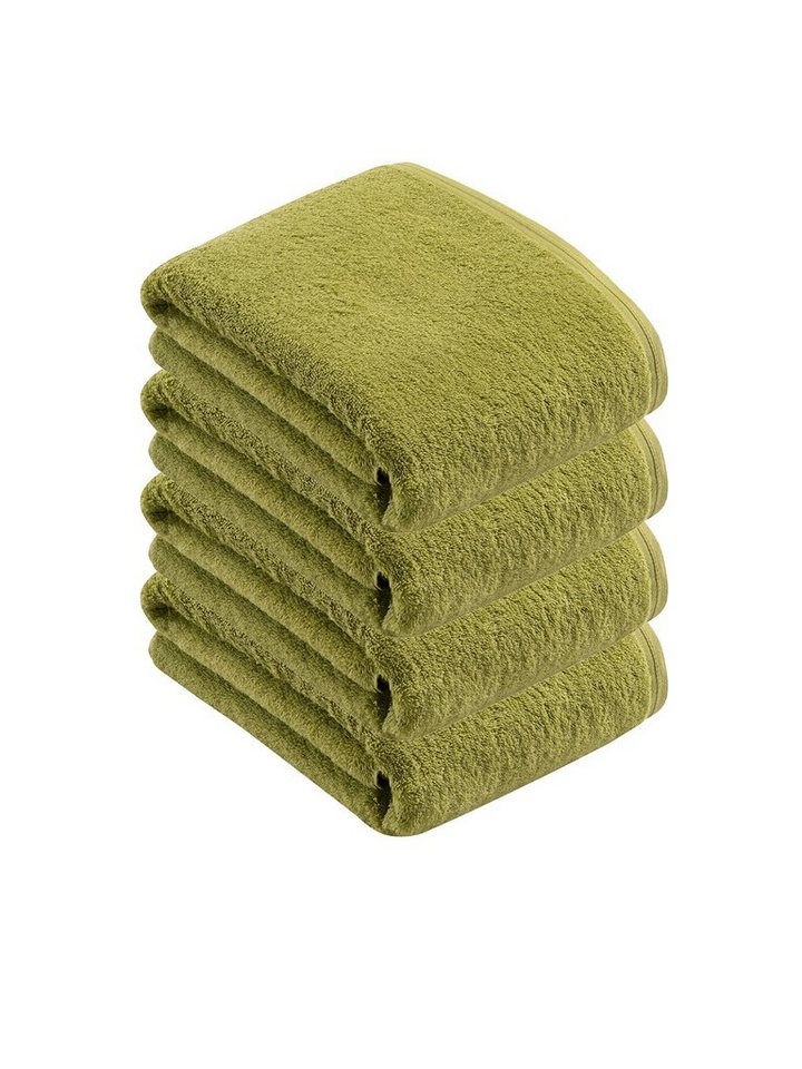 Vossen Badetücher 4er Pack Badetuch 100 x 150 cm Vegan Life, Frottier (Spar-Set, 4-St), Vegan von Vossen