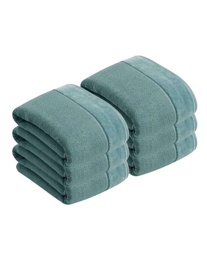 Vossen Badetücher 6er Pack Badetuch 100 x 150 cm Pure, Frottier (Spar-Set, 6-St), Vegan von Vossen