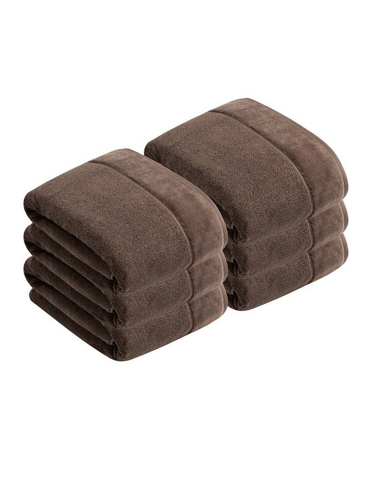 Vossen Badetücher 6er Pack Badetuch 100 x 150 cm Pure, Frottier (Spar-Set, 6-St), Vegan von Vossen