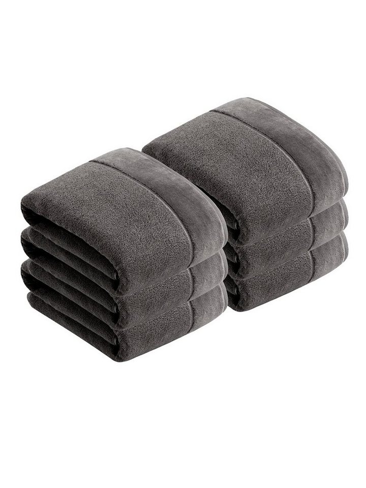 Vossen Badetücher 6er Pack Badetuch 100 x 150 cm Pure, Frottier (Spar-Set, 6-St), Vegan von Vossen